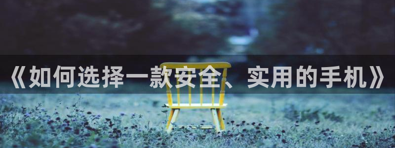耽耽漫网：《如何选择一款安全、实用的手机》